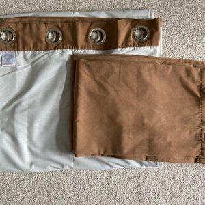 NEXT brown FX suede curtains 53 inches x 90 inches 135 cms x 229 cms